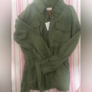 brand new w/tags green olive green jacket knox rose